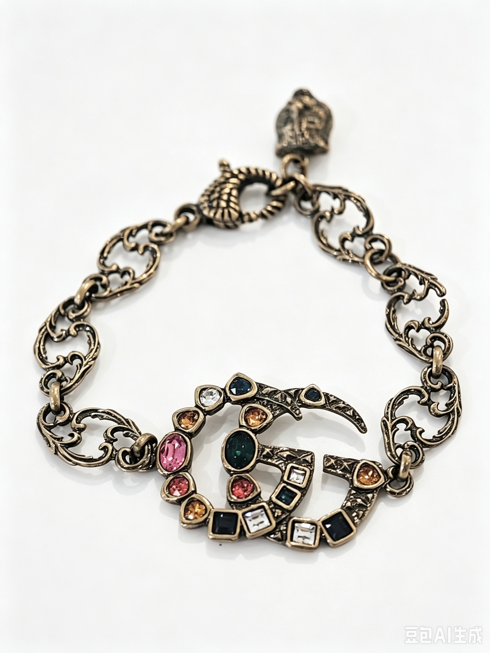 Gucci Multicolor Gemstone Link Bracelet